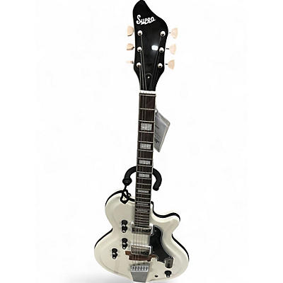Used Supro martinique white Solid Body Electric Guitar