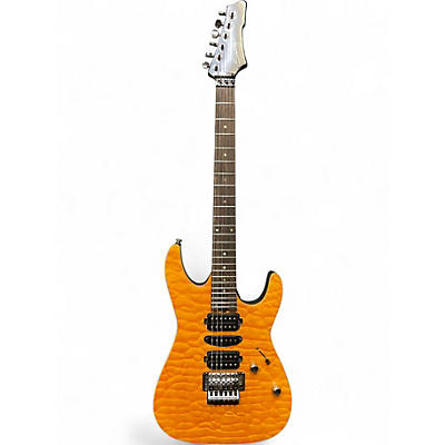 Used Swing Guitar Technology Exiter Amber Solid Body Electric Guitar