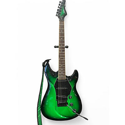 Used Switch Vibracell Green Burst Solid Body Electric Guitar