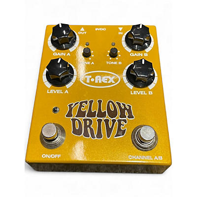 Used T-Rex Engineering Yellow Drive Distortion Effect Pedal