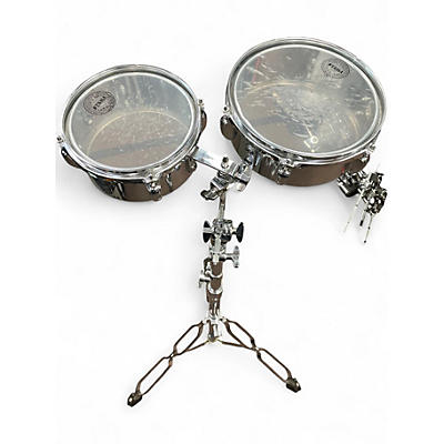 Used TAMA 10in MINI-TYPE SNARE SET STEEL Roto Toms