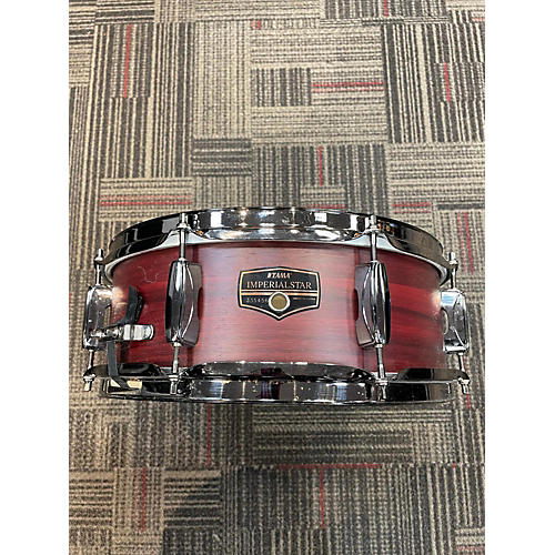 TAMA Used TAMA 14X5.5 Imperialstar Snare Drum Dark Red Wood Wrap dark red wood wrap 211