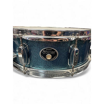 Used TAMA 14X5.5 Silverstar Snare blue sparkle Drum