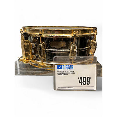 Used TAMA 14X5.5 Simon Phillips Gladiator Black and Gold Drum