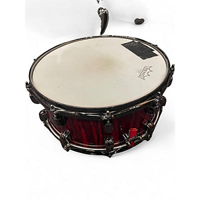 Used TAMA 14X5.5 Starclassic Snare Crimson Red Trans Drum
