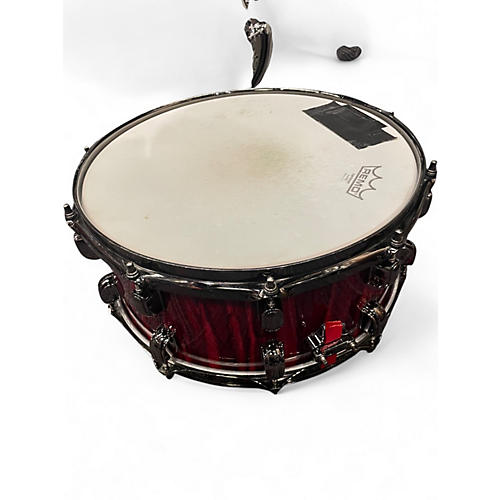 Used TAMA 14X5.5 Starclassic Snare Crimson Red Trans Drum Crimson Red Trans 211