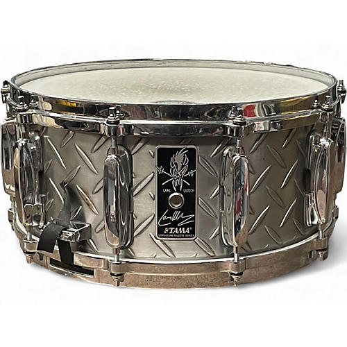 Used TAMA 14X6.5 Lars Ulrich Signature Snare Diamond-Plated Drum Diamond-Plated 213
