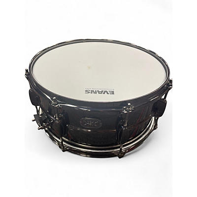 Used TAMA 14X6.5 Metalworks Steel Snare Drum  Black Drum