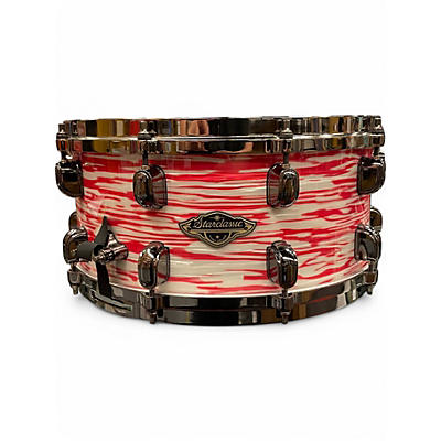 Used TAMA 14X6.5 Starclassic Snare Red and White Oyster Drum