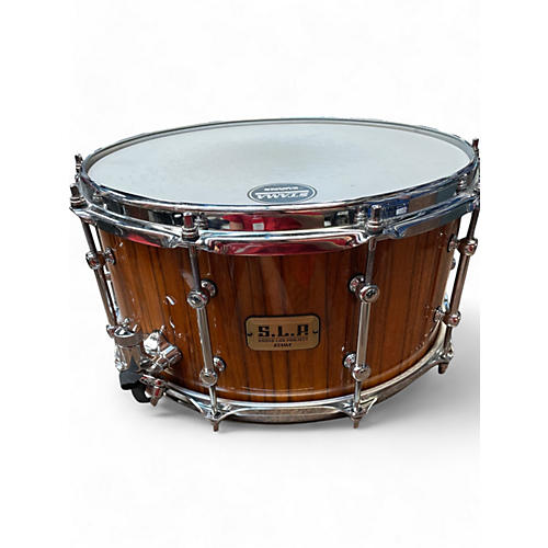 Used TAMA 14X7 S.L.P. Limited-Edition G-Maple Gloss Natural Zebrawood Drum Gloss Natural Zebrawood 214