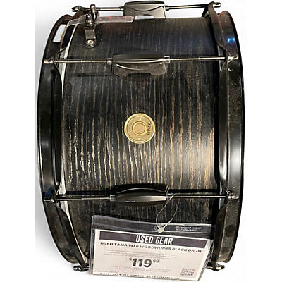 Used TAMA 14X8 WOODWORKS Black Drum