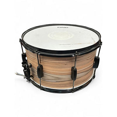 Used TAMA 14X8 Woodworks Natural Zebrawood Wrap Drum