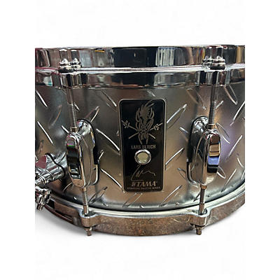 Used TAMA 14in Lars Ulrich Signature Snare Drum  steel Drum