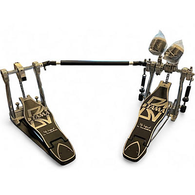 Used TAMA 2.5in HP30TW Double Kick Pedal Black and Silver Drum