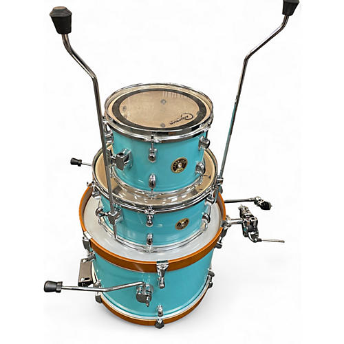Used TAMA 3 Piece CLUB JAM LIGHT BLUE Drum Kit LIGHT BLUE