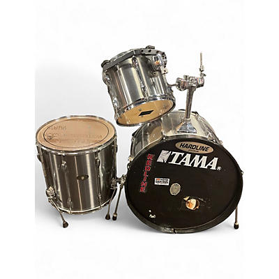 Used TAMA 3 Piece Rockstar Metallic Silver Drum Kit