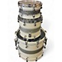 Used TAMA 3 Piece Starclassic Silver Snow Racing Stripe Drum Kit Silver Snow Racing Stripe