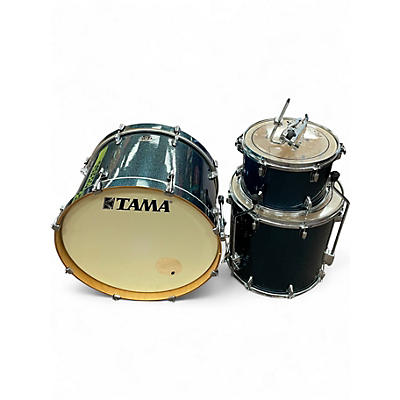 Used TAMA 3 Piece Superstar Classic Blue Drum Kit