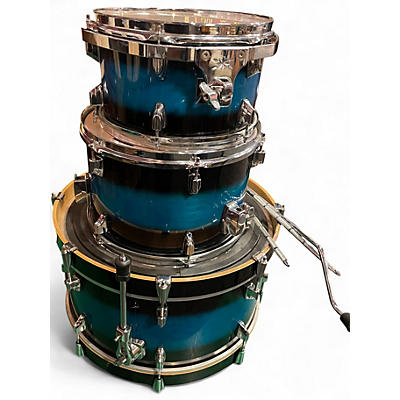 Used TAMA 3 Piece Superstar Neo Mod Blue Drum Kit