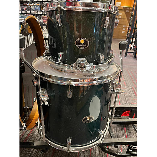 TAMA Used TAMA 3 piece Silverstar Green Sparkle Drum Kit Green Sparkle