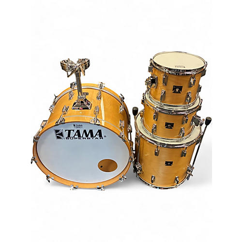 Used TAMA 4 Piece 50th Anniversary Superstar Natural Drum Kit Natural