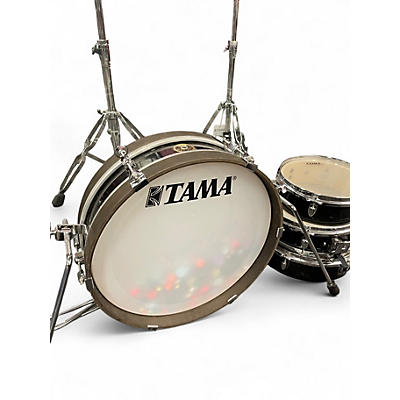 Used TAMA 4 Piece CLUB JAM PANCAKE KIT Black Drum Kit