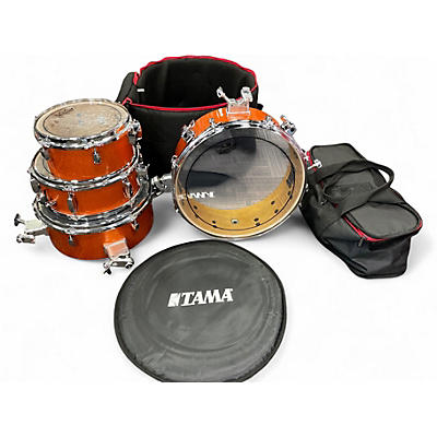 Used TAMA 4 Piece Cocktail-JAM 4-Piece Shell Pack With Hardware Metallic Orange Drum Kit