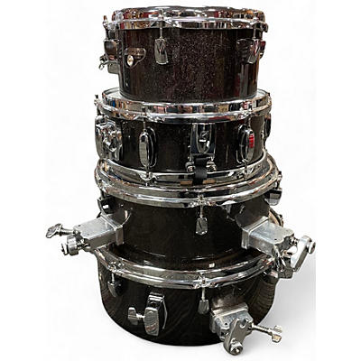 Used TAMA 4 Piece Cocktail Jam Black Sparkle Drum Kit