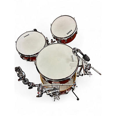 Used TAMA 4 Piece Cocktail Jam bright orange sparkle Drum Kit