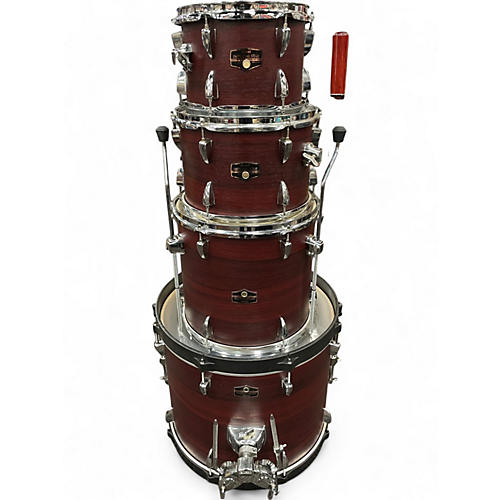 Used TAMA 4 Piece Imperialstar Burgundy Walnut Wrap Drum Kit Burgundy Walnut Wrap