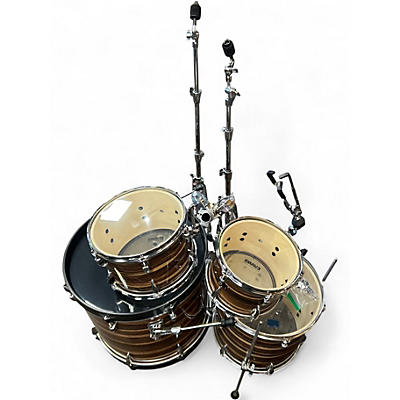 Used TAMA 4 Piece Imperialstar COFFEE TEAK WRAP Drum Kit