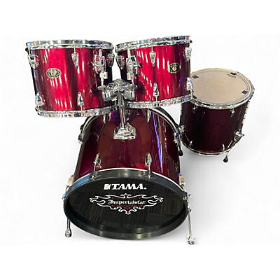 Used TAMA 4 Piece Imperialstar Candy Apple Red Metallic Drum Kit