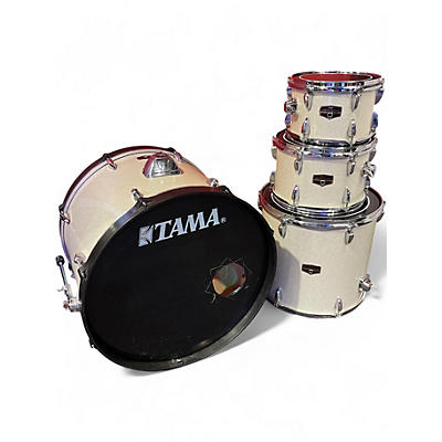 Used TAMA 4 Piece Imperialstar Pearl White Drum Kit