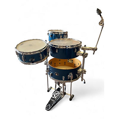 Used TAMA 4 Piece Silverstar Cocktail Jam blue sparkle Drum Kit