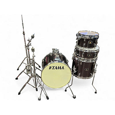 Used TAMA 4 Piece Silverstar Dark Chrome Drum Kit