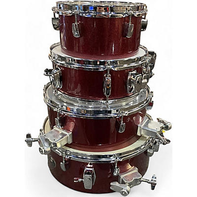 Used TAMA 4 Piece Silverstar Red Sparkle Drum Kit