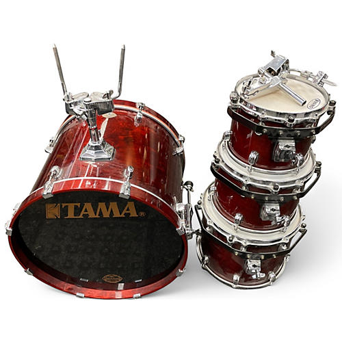 Used TAMA 4 Piece Starclassic Dark Cherry Burst Drum Kit Dark Cherry Burst