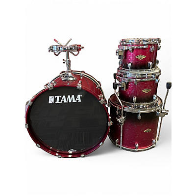 Used TAMA 4 Piece Starclassic Raspberry Molten Fade Drum Kit
