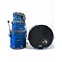 Used TAMA 4 Piece Starclassic Walnut/Birch Lacquer Ocean Blue Ripple Drum Kit Lacquer Ocean Blue Ripple