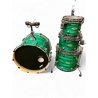 Used TAMA 4 Piece Starclassic Walnut Birch Limited Edition Jade Silk With Black Nickel Hardware Drum Kit