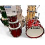 Used TAMA 4 Piece Superstar 50th Anniversary cherry wine Drum Kit cherry wine
