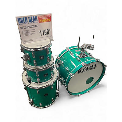 Used TAMA 4 Piece Superstar AQUA MARINE LACQUER Drum Kit