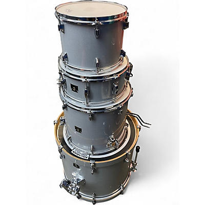 Used TAMA 4 Piece Superstar Silver Sparkle Drum Kit