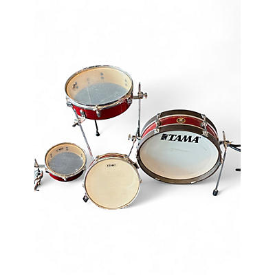Used TAMA 4 Piece club jam Candy Apple Red Drum Kit