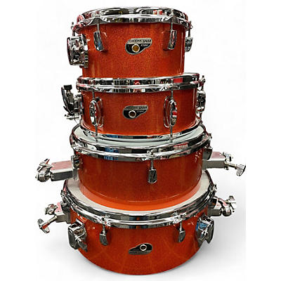 Used TAMA 4 Piece cocktail jam orange sparkle Drum Kit