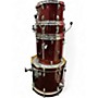 Used TAMA 4 Piece superstar classic red sparkle Drum Kit red sparkle