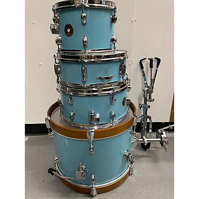 TAMA Used TAMA 4 piece CLUB-JAM 4 Piece Aqua Blue Drum Kit