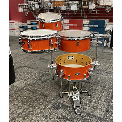 TAMA Used TAMA 4 piece Cocktail Kit Orange Sparkle Drum Kit