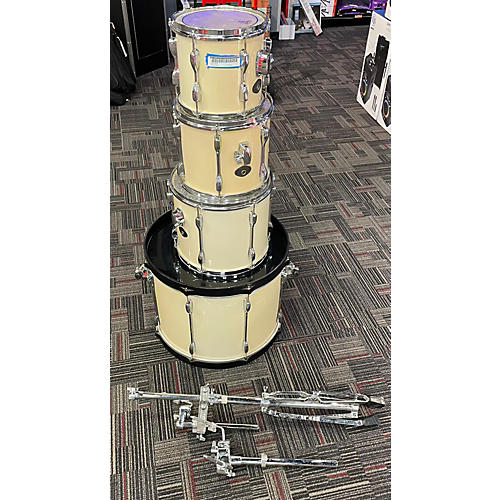 TAMA Used TAMA 4 piece Rockstar Cream White Drum Kit Cream White