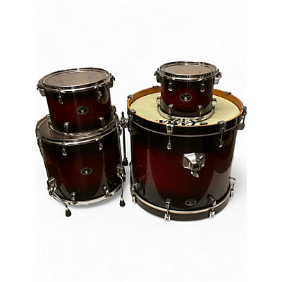 TAMA Used TAMA 4 piece Silverstar Transparent Red Burst Drum Kit